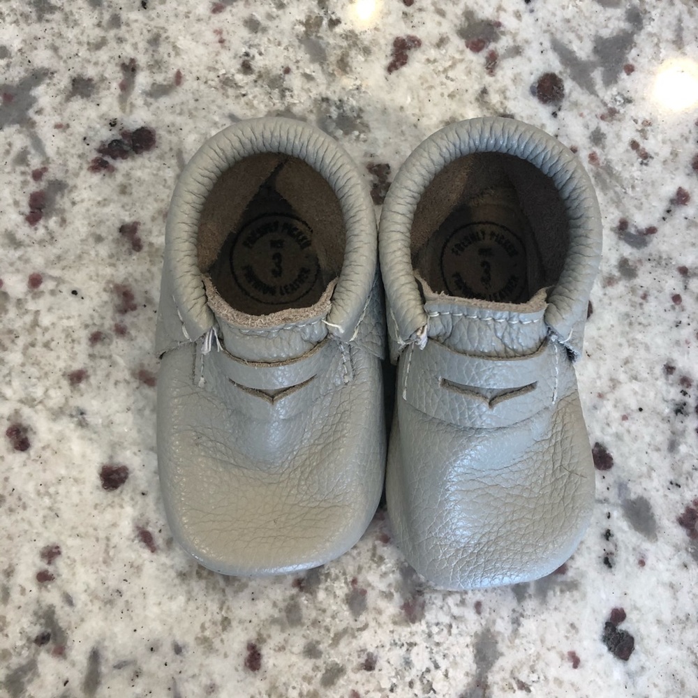 Freshly Picked Gray Moccasins Size 3
